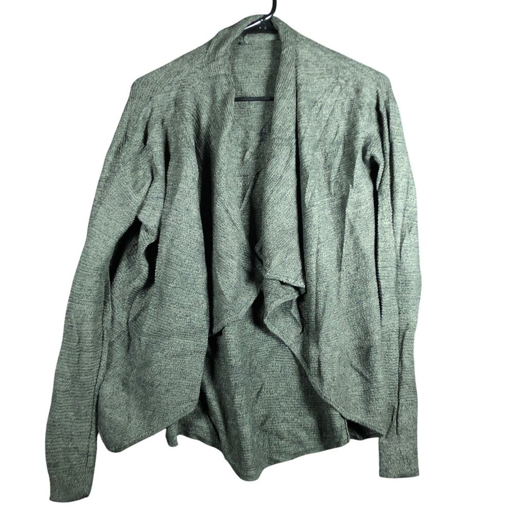Express Womens Sweater Green Cardigan Open Front Cotton Long Sleeve Small